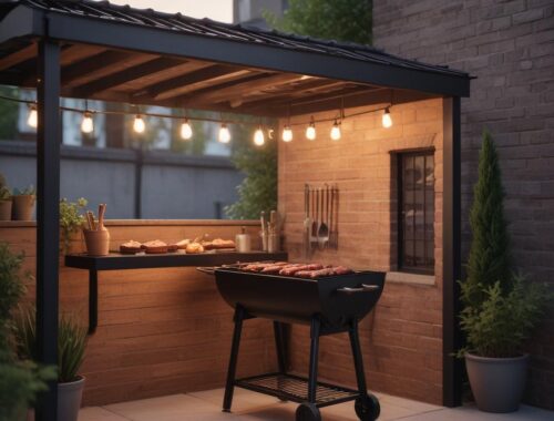 Мангалы в стиле лофт и с крышей